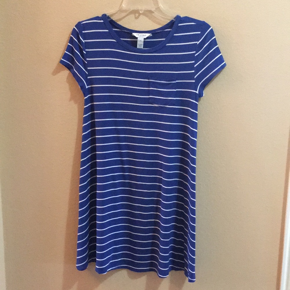 Blue Stripe Tee Shirt Dress